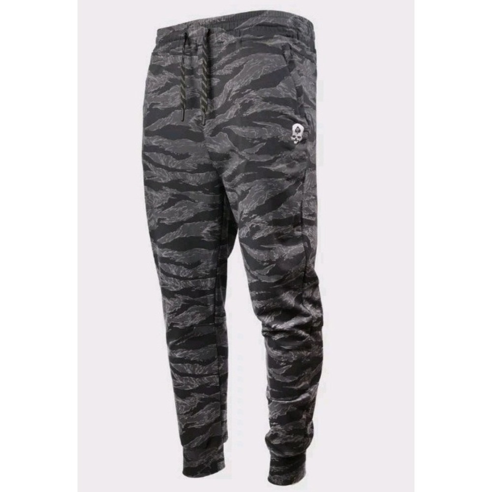 New Zero Foxtrot PT Joggers Men M Camo Gray Gym Lounge Fleece Sweatpants Comfy